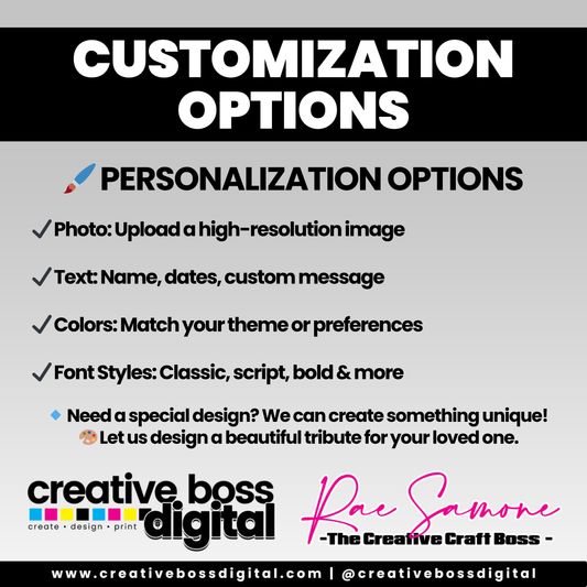 Custom Memorial Photo Button