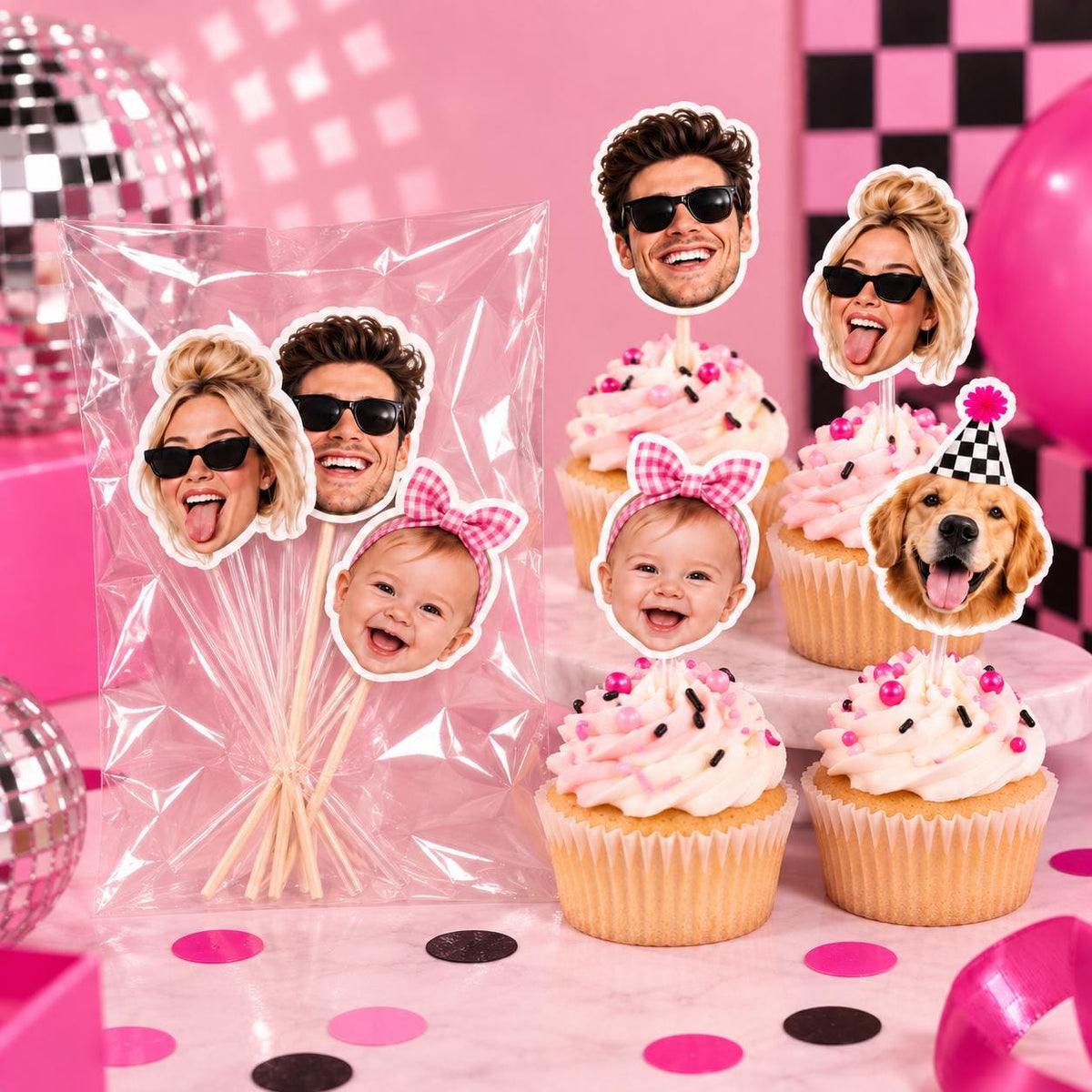 Custom Face Cupcake Toppers