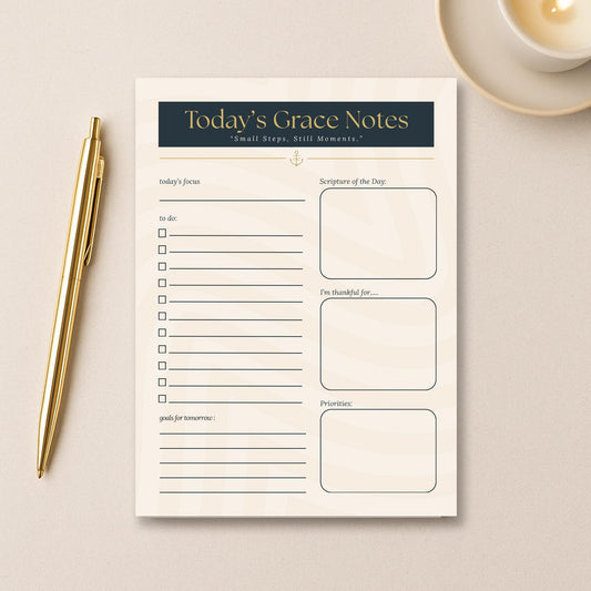 Grace Notes Christian Notepad – 4×6 Daily Scripture Pad