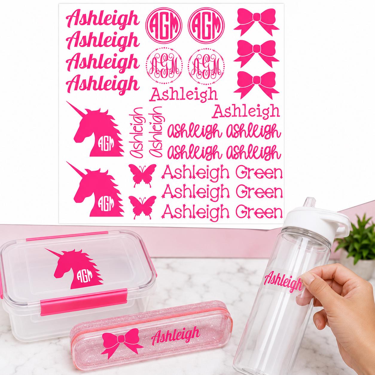 Personalized Vinyl Name Decal Sheet product photo 10