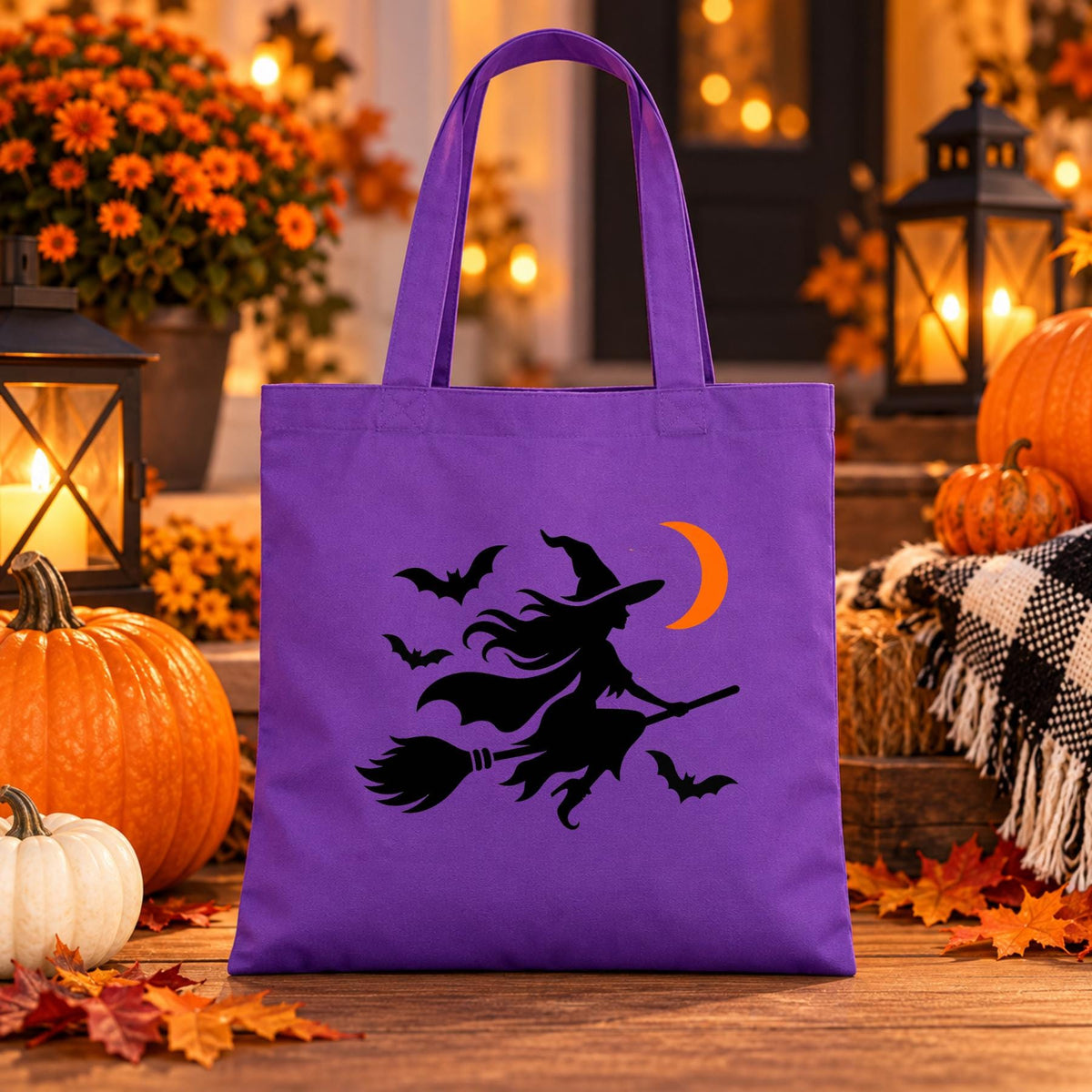Personalized Halloween Trick-or-Treat Tote | Custom Name Candy Bag