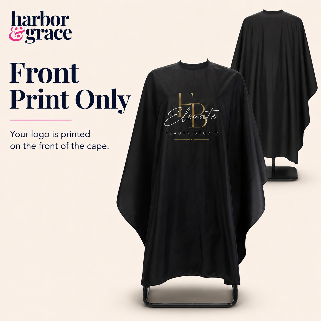 Custom Logo Salon Cape, Personalized Barber Hair Cutting Cape (Nylon)