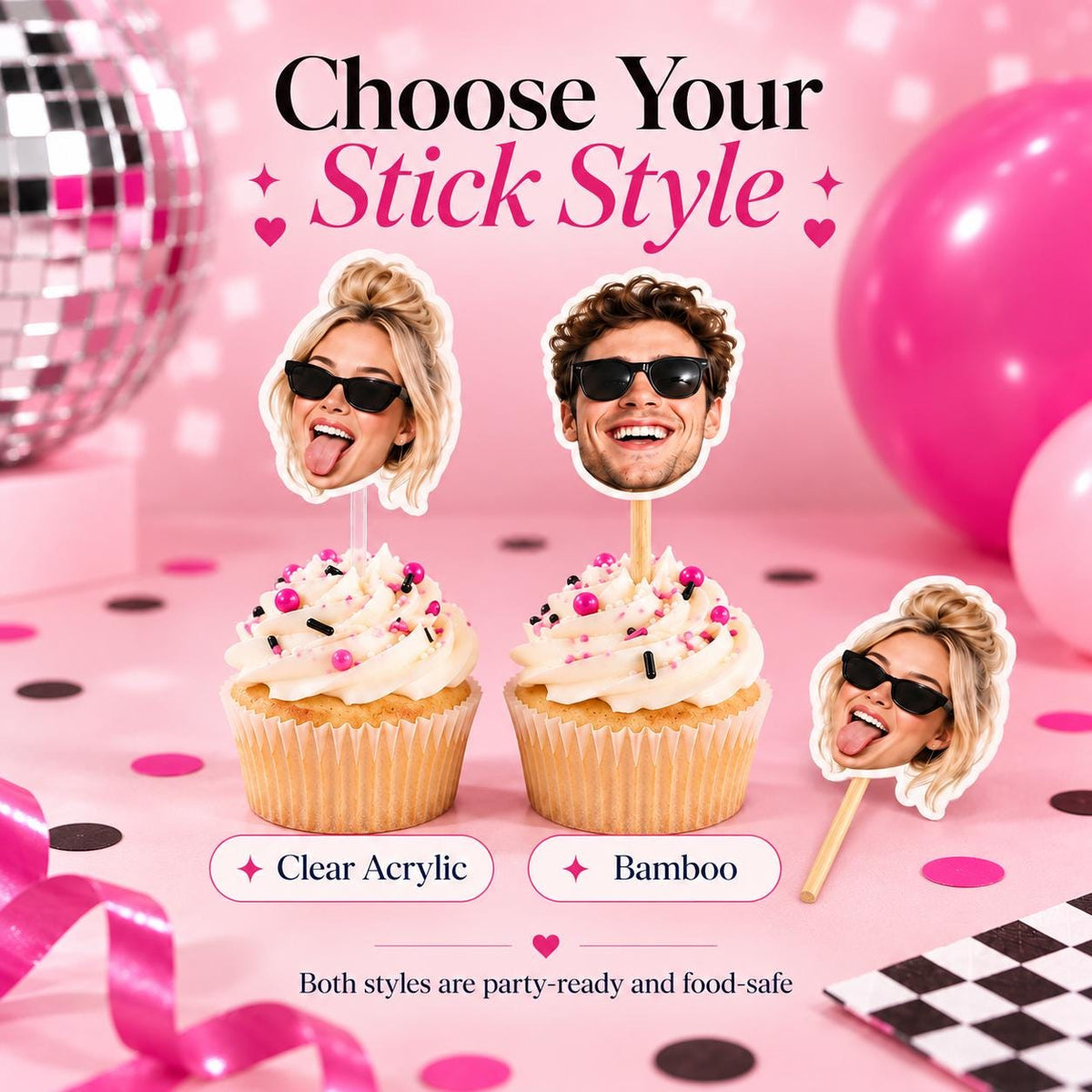 Custom Face Cupcake Toppers