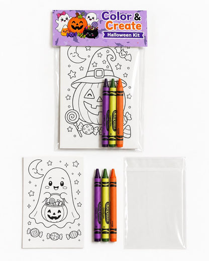 Halloween Coloring Kit for Kids | Non-Candy Classroom Party Favor