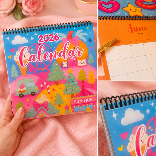 2026 Dreamberry Village™ Wall Calendar - Kawaii Seasonal Art