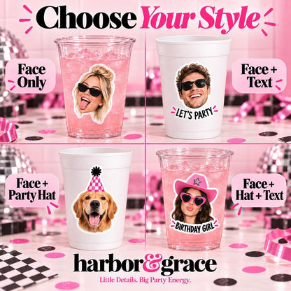 Custom Face Cups | Personalized Photo Party Cups