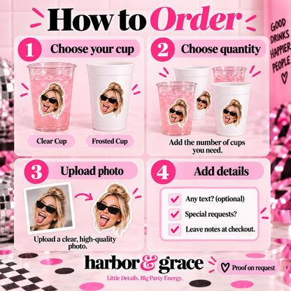 Custom Face Cups | Personalized Photo Party Cups