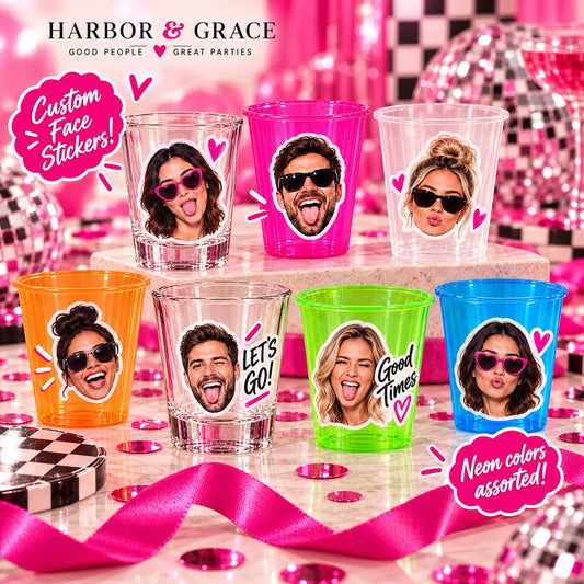 Custom Face Shot Glasses | Personalized Photo Party Cups
