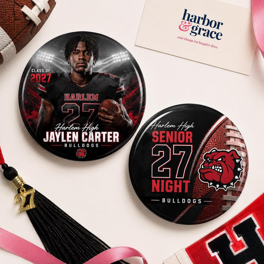 Homecoming Photo Buttons | Custom Sports Team Pins