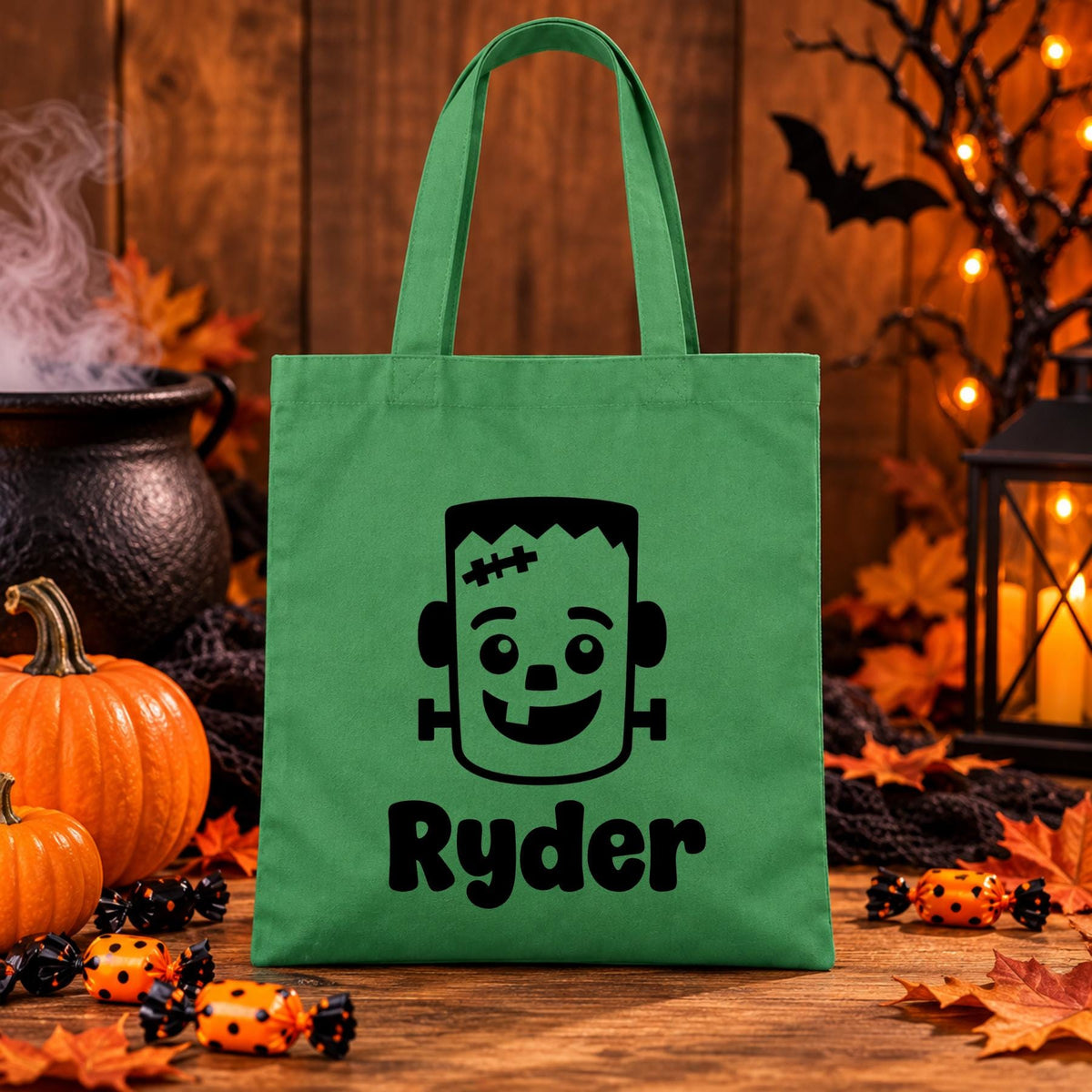 Personalized Halloween Trick-or-Treat Tote | Custom Name Candy Bag