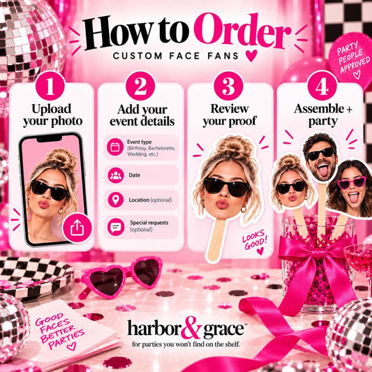 Custom Face on a Stick Party Props | Personalized Photo Cutouts