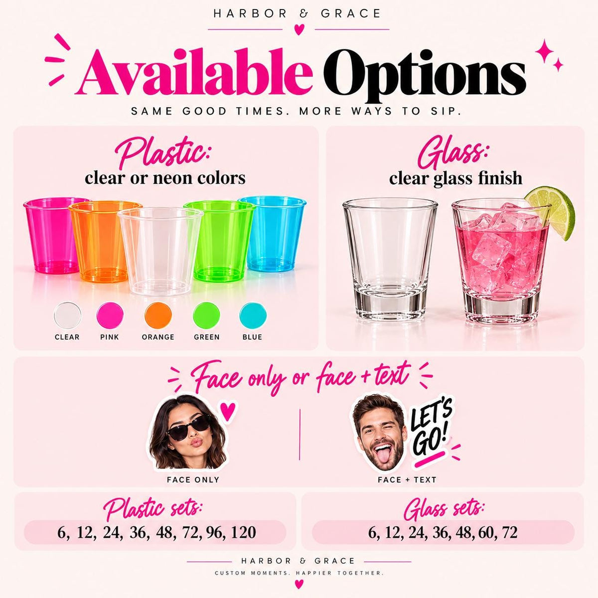 Custom Face Shot Glasses | Personalized Photo Party Cups