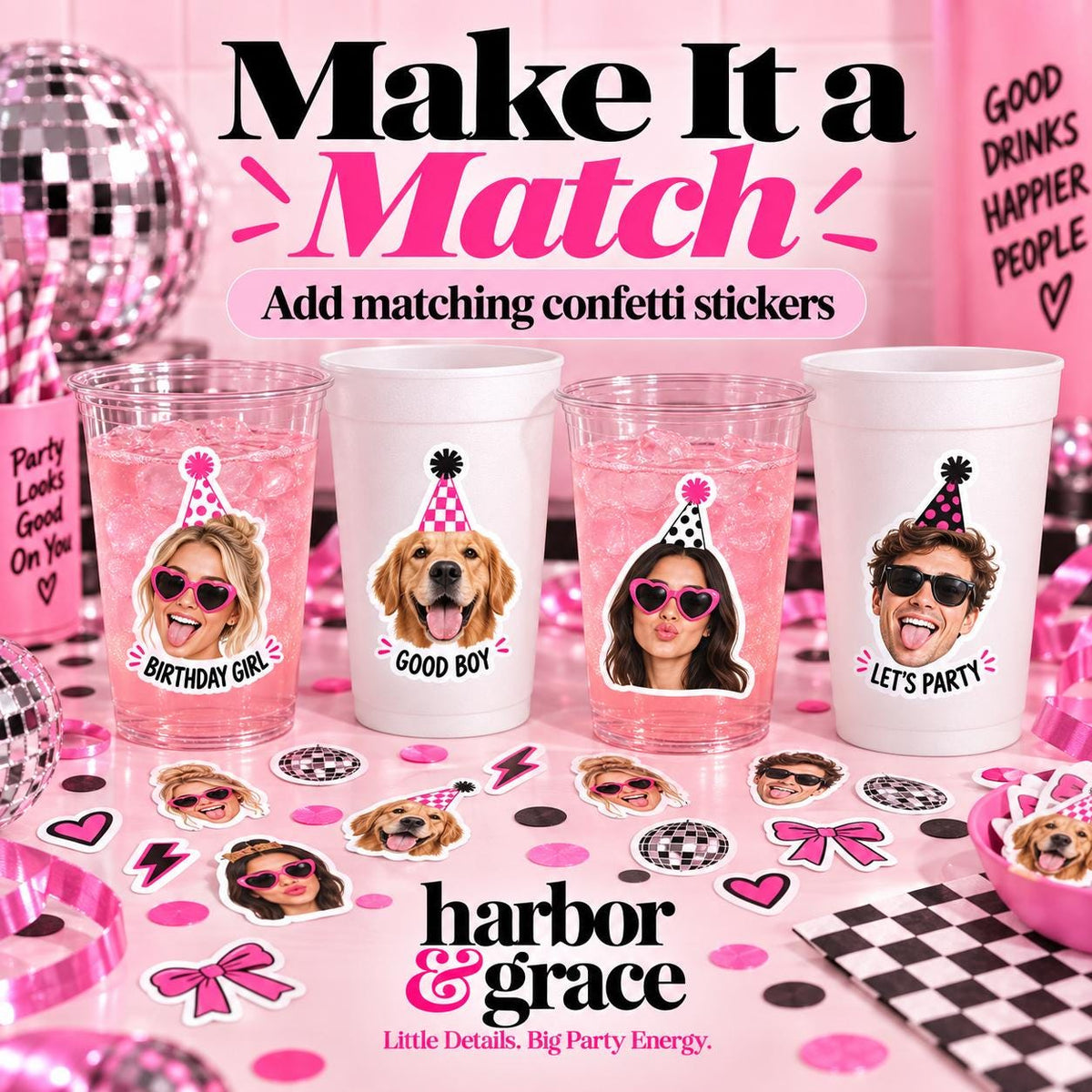 Custom Face Cups | Personalized Photo Party Cups