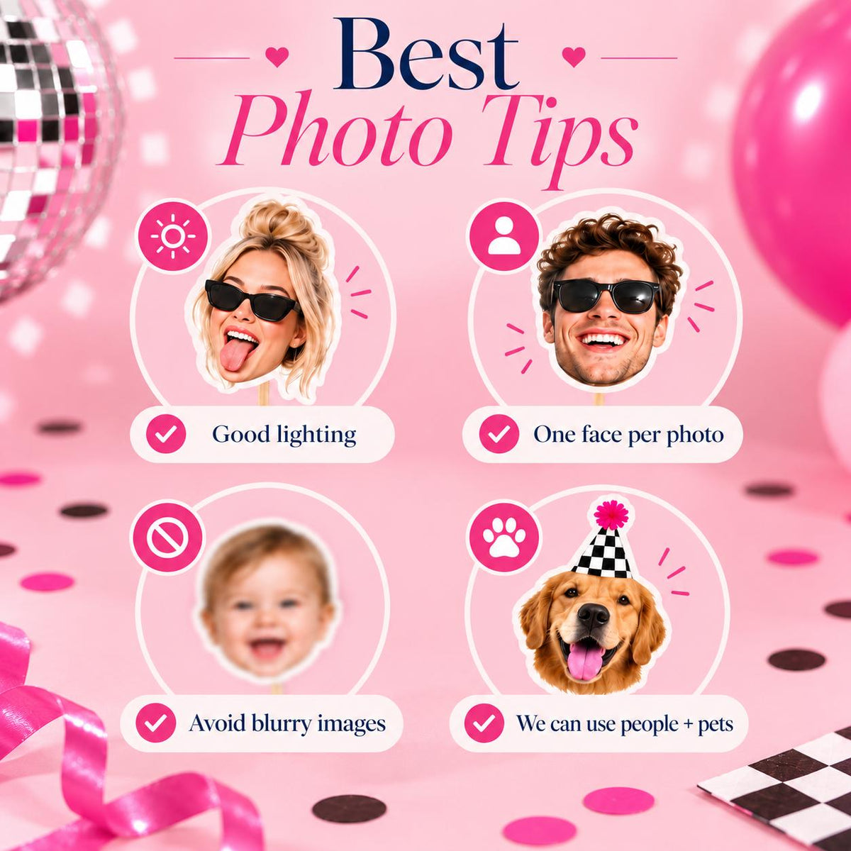 Custom Face Cupcake Toppers