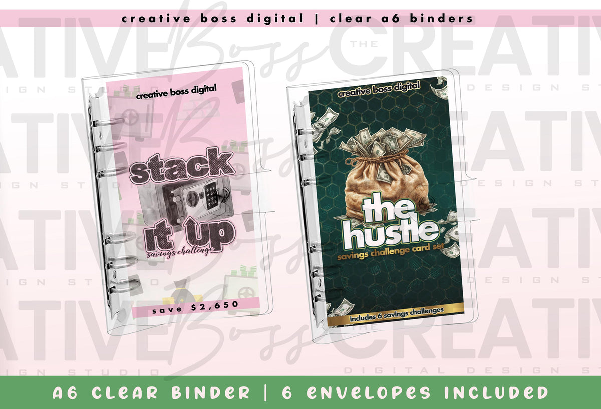 Stack It Up A6 Savings Challenge Cards | Reusable Budget Planner