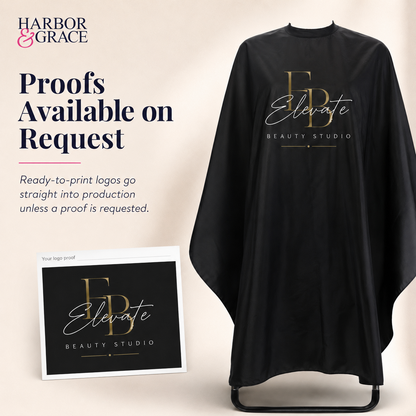 Custom Logo Salon Cape, Personalized Barber Hair Cutting Cape (Nylon)