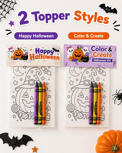 Halloween Coloring Kit for Kids | Non-Candy Classroom Party Favor