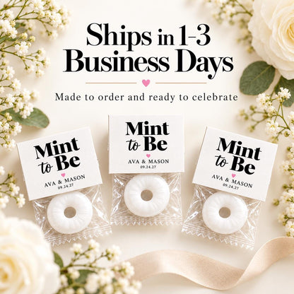 Personalized Mint to Be Wedding Favors | Custom Bridal Shower Mints