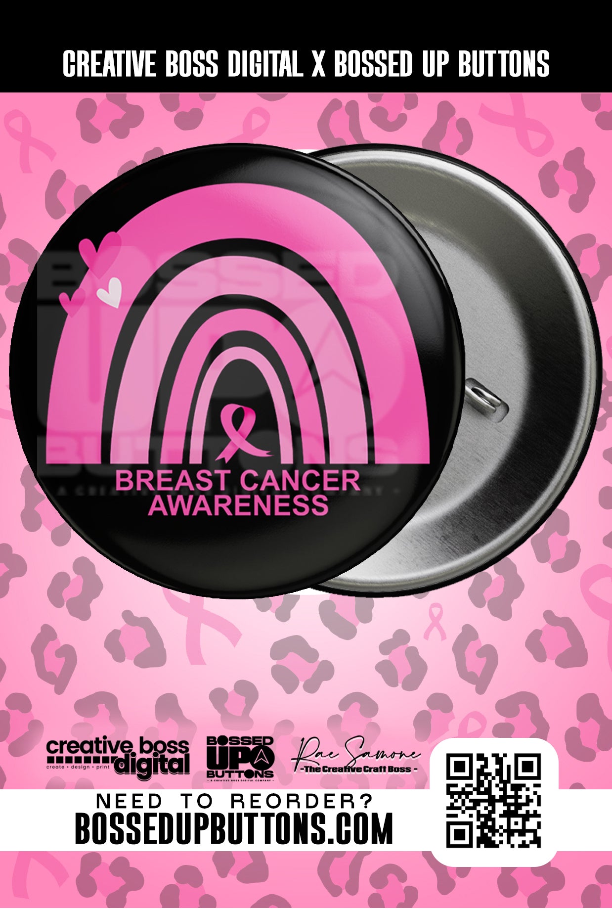 Breast Cancer Awareness Buttons | Pink Ribbon Pins