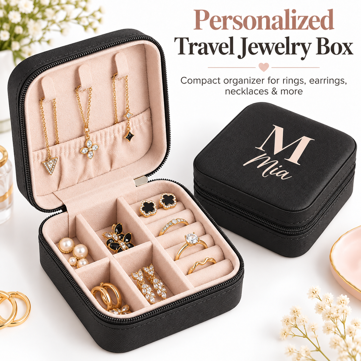Personalized Travel Jewelry Box