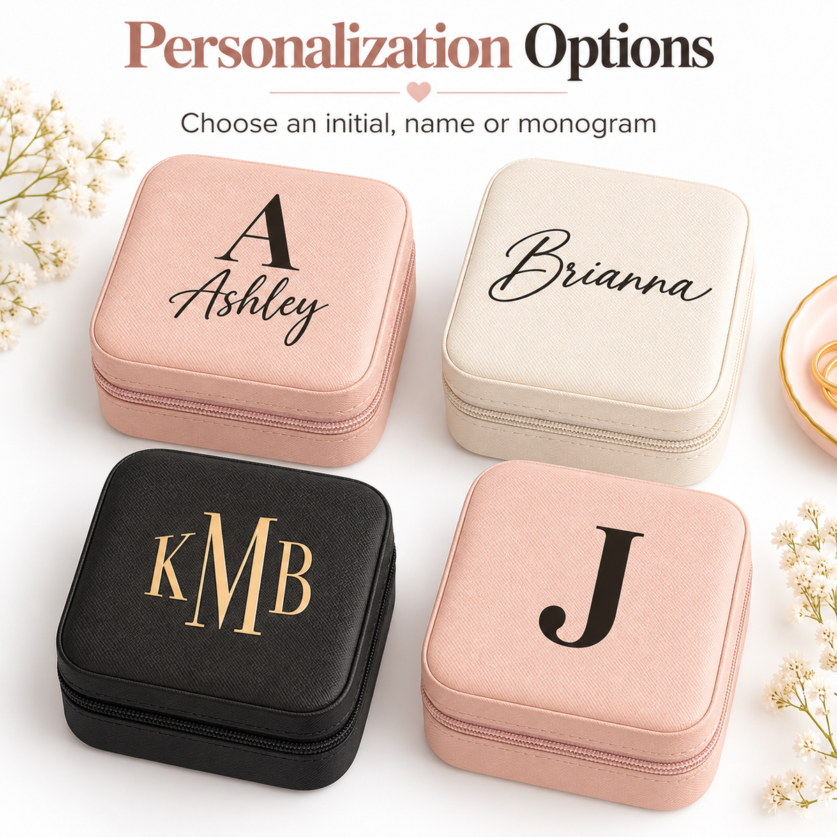 Personalized Travel Jewelry Box