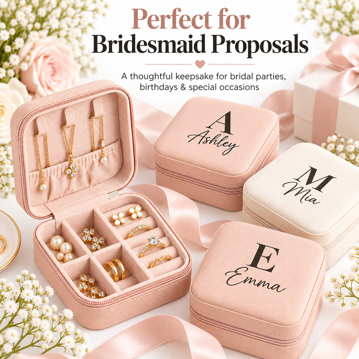 Personalized Travel Jewelry Box