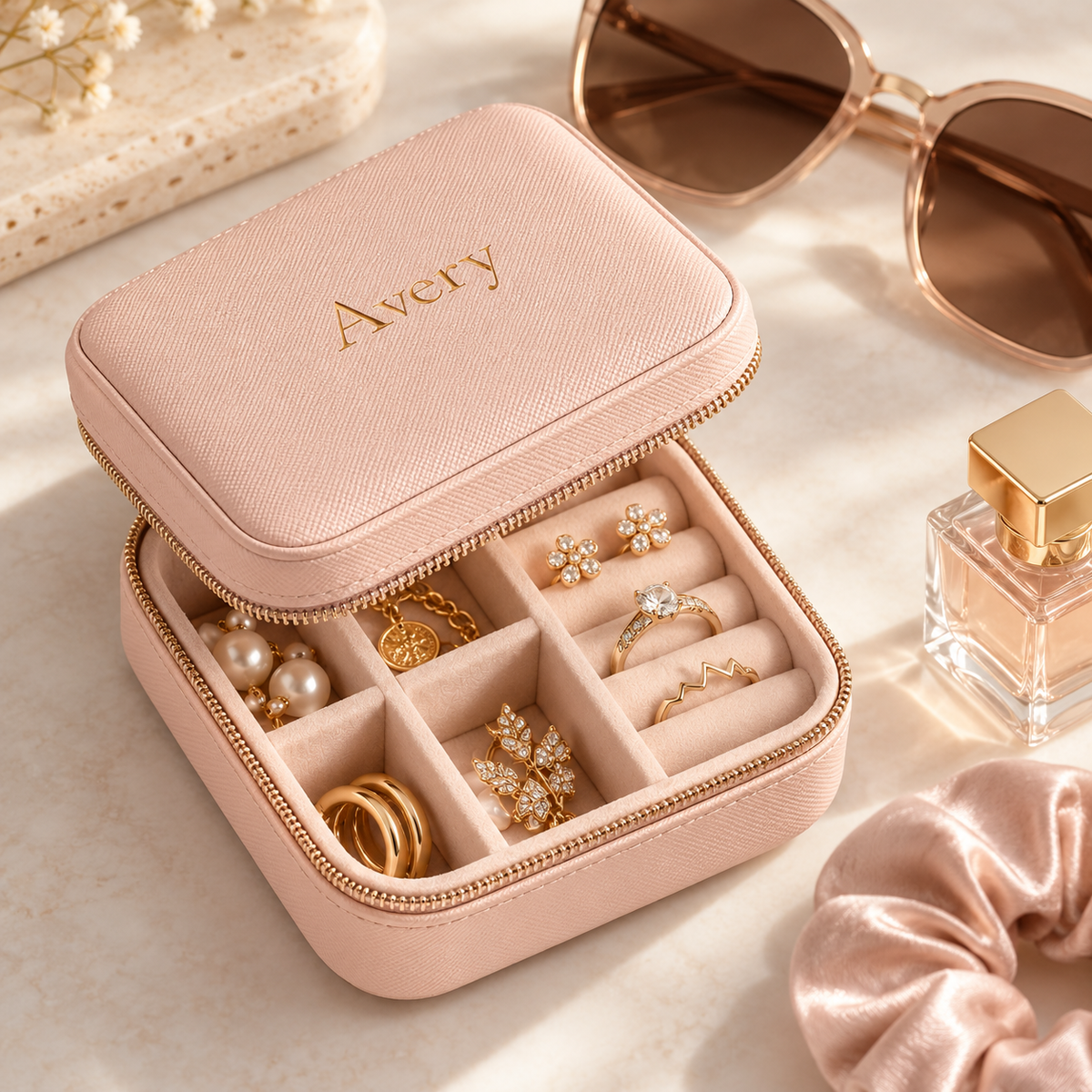 Personalized Travel Jewelry Box