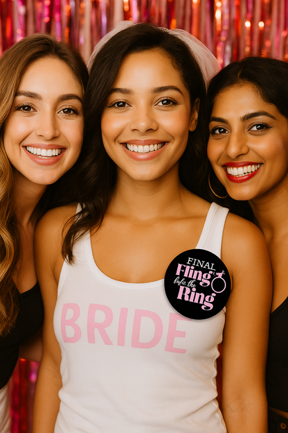 Bachelorette Party Crew Button Set – Bride & Bridesmaid Buttons