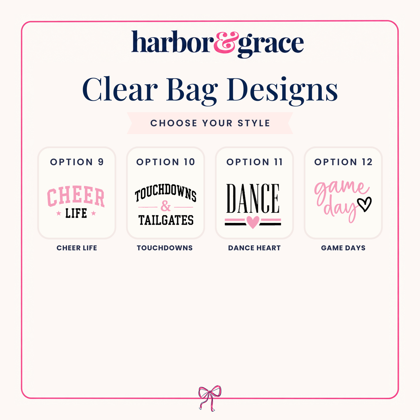 Personalized Clear Stadium Tote Bag