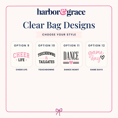 Personalized Clear Stadium Tote Bag