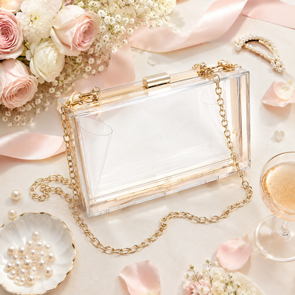 Personalized Mrs. Acrylic Bridal Clutch Purse