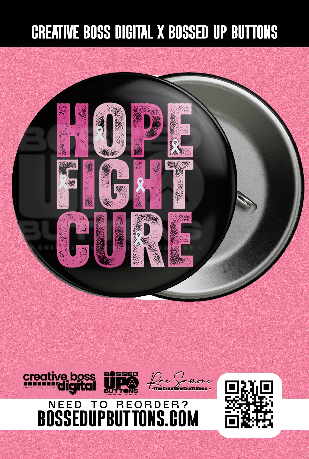 Breast Cancer Awareness Buttons | Pink Ribbon Pins