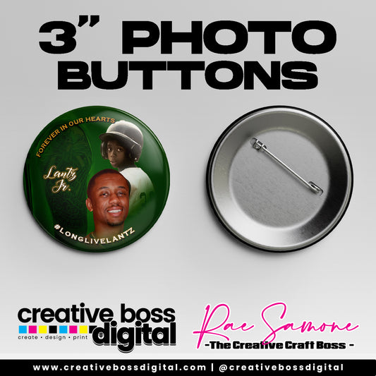 Custom Memorial Photo Button