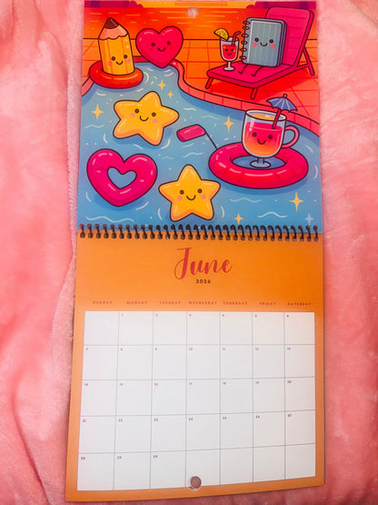 2026 Dreamberry Village™ Wall Calendar - Kawaii Seasonal Art