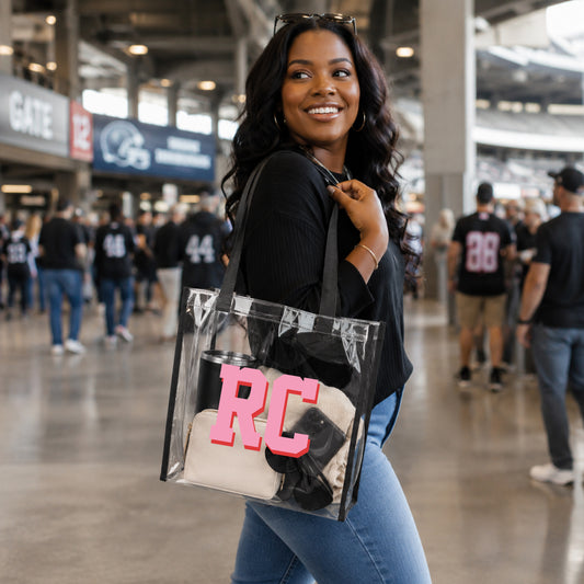 Personalized Clear Stadium Tote Bag