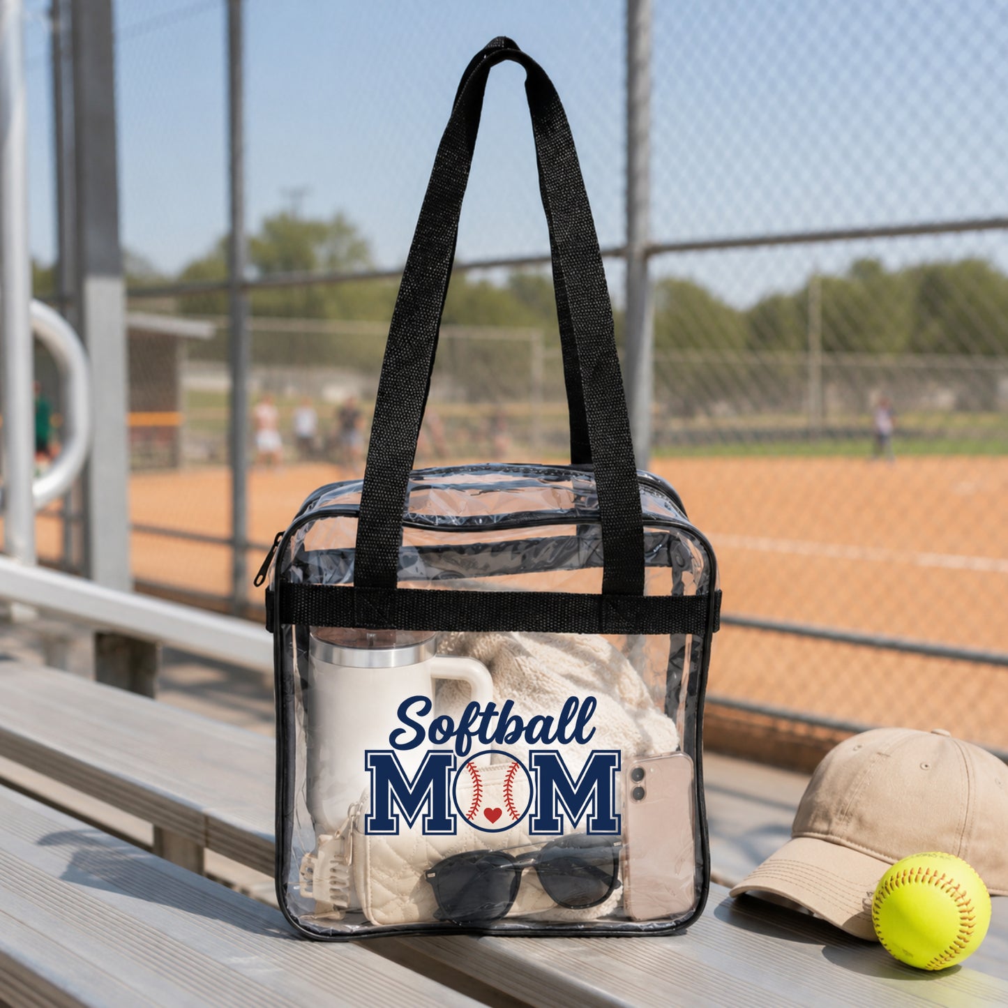 Personalized Clear Stadium Tote Bag