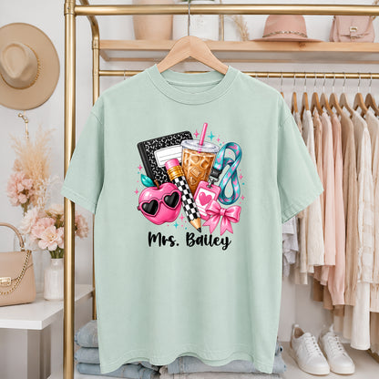 Personalized Teacher Shirt - School Day Sparkle