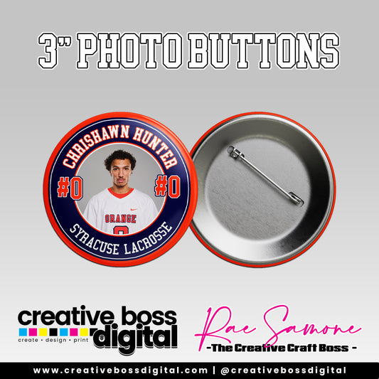 Custom 3" Sports Team Buttons