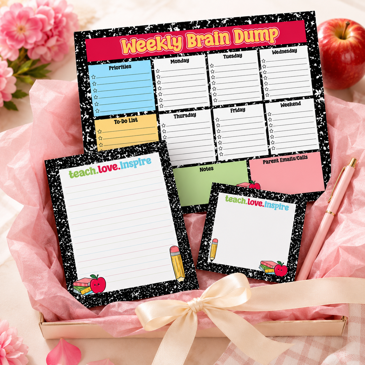 Teach Love Inspire Teacher Notepad Set