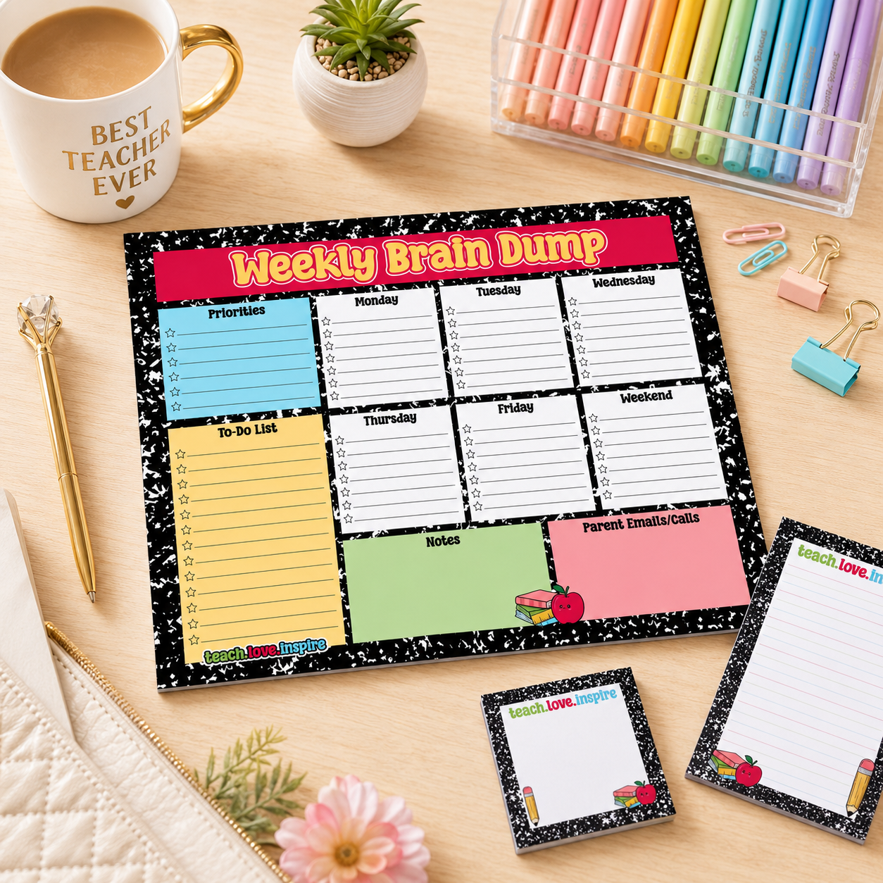 Teach Love Inspire Teacher Notepad Set