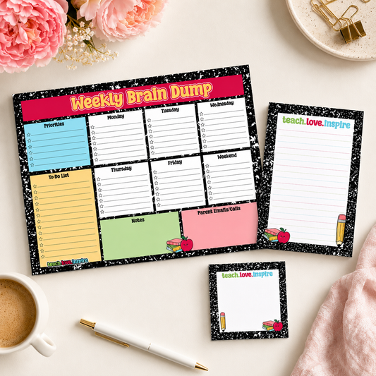 Teach Love Inspire Teacher Notepad