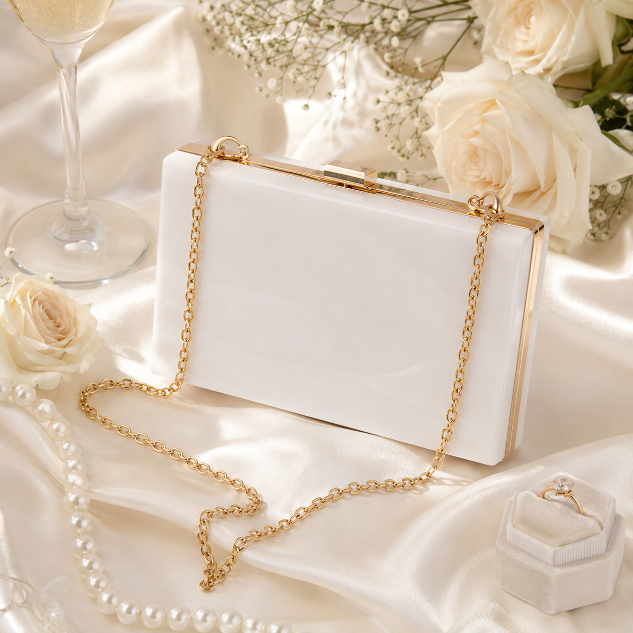 Personalized Mrs. Acrylic Bridal Clutch Purse