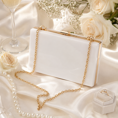 Personalized Mrs. Acrylic Bridal Clutch Purse