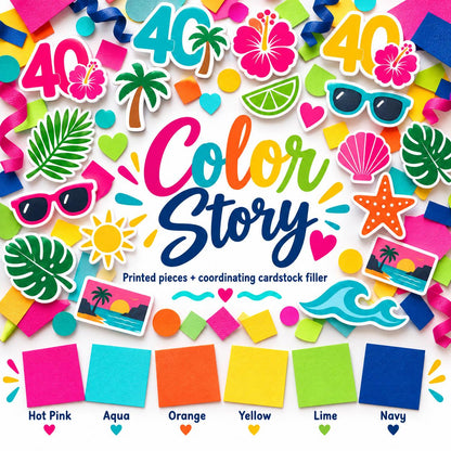 Tropical Birthday Babe Confetti Mix | Custom Age Party Toss