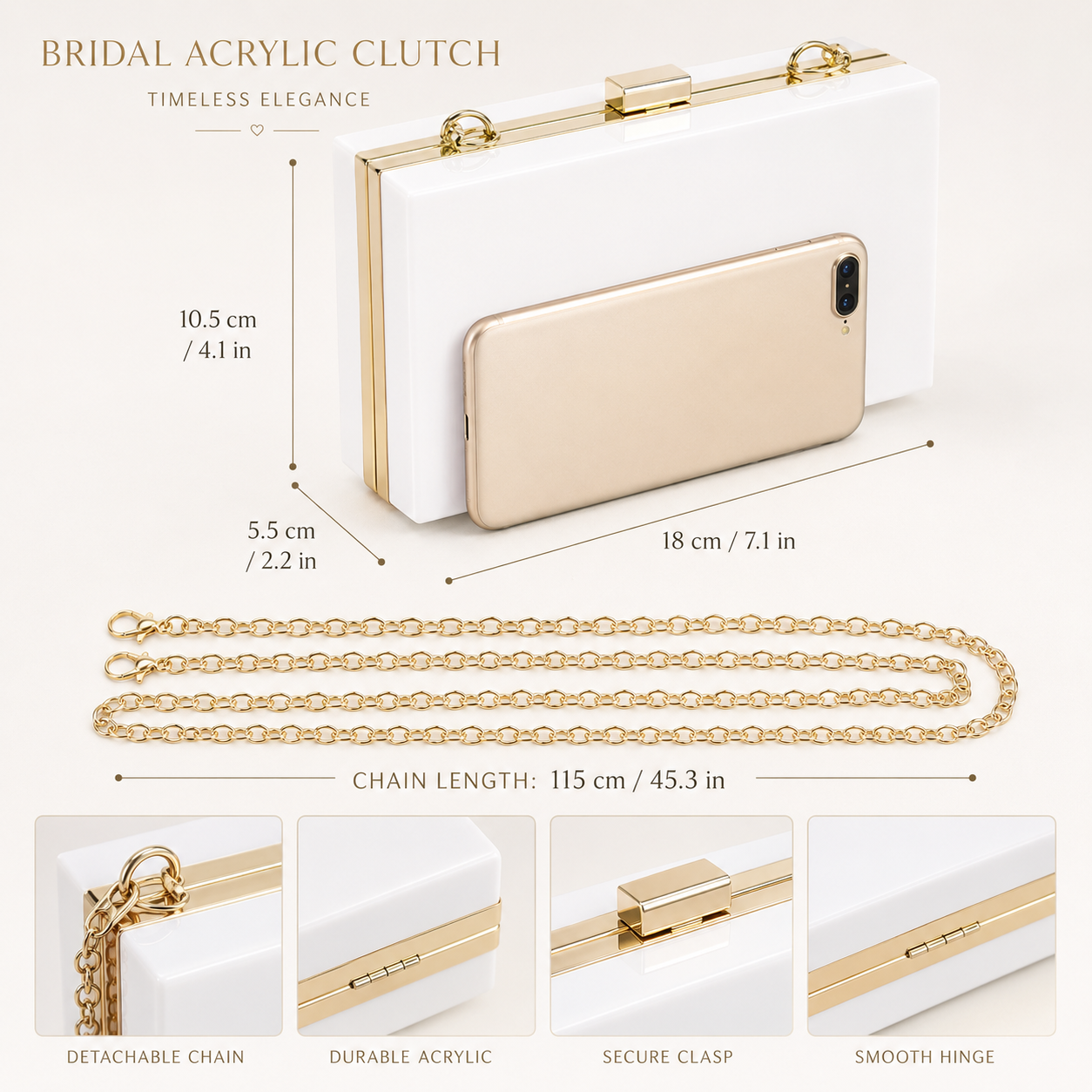 Personalized Mrs. Acrylic Bridal Clutch Purse