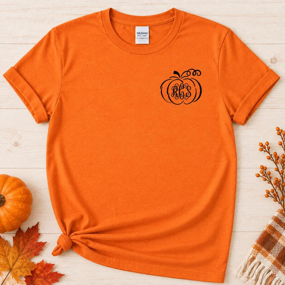 Personalized Pumpkin Monogram Shirt | Custom Fall Tee or Sweatshirt