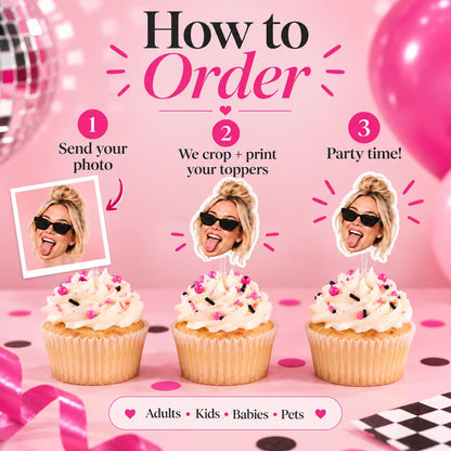 Custom Face Cupcake Toppers