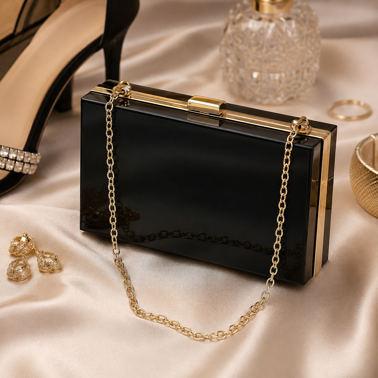 Personalized Mrs. Acrylic Bridal Clutch Purse