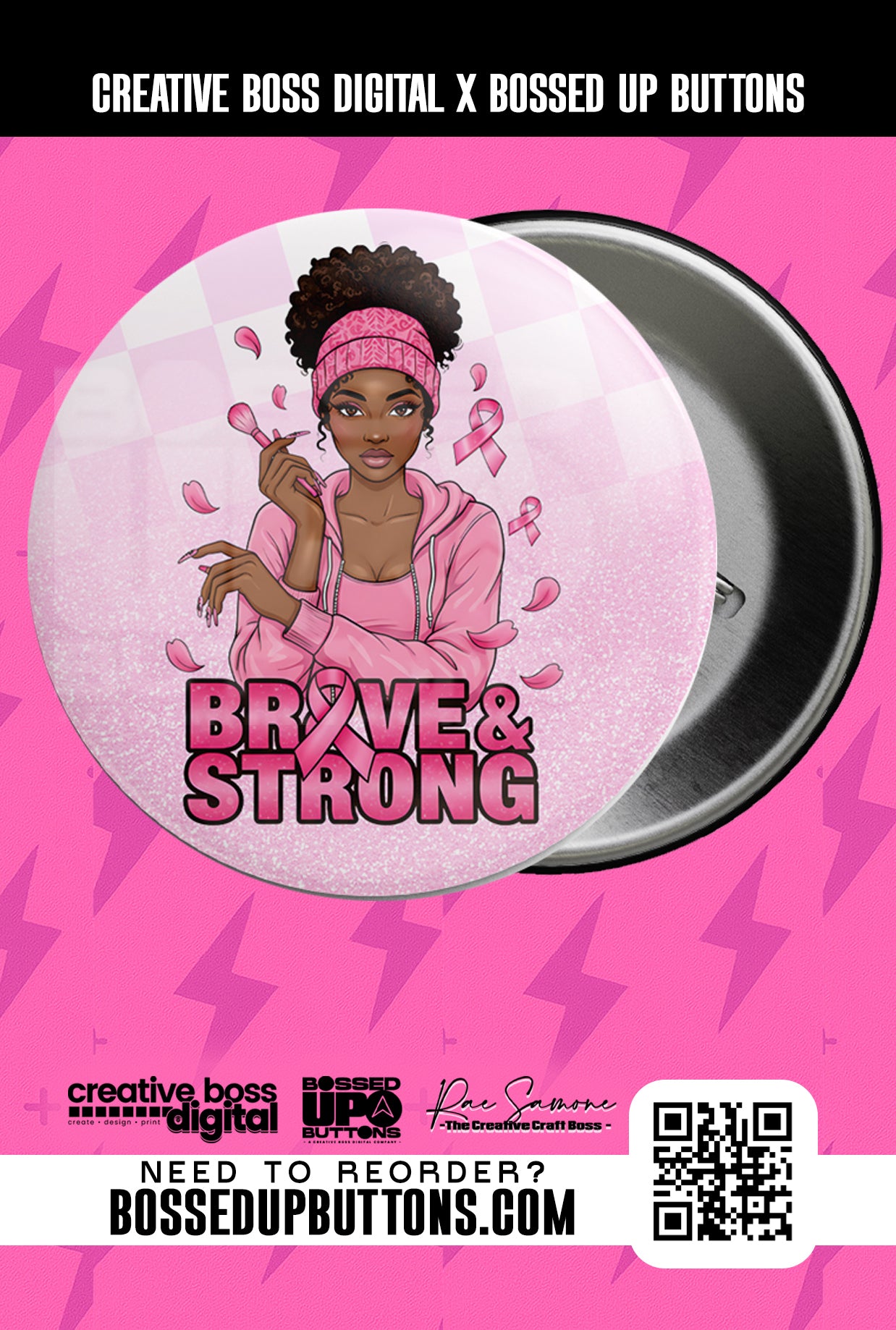 Breast Cancer Awareness Buttons | Pink Ribbon Pins