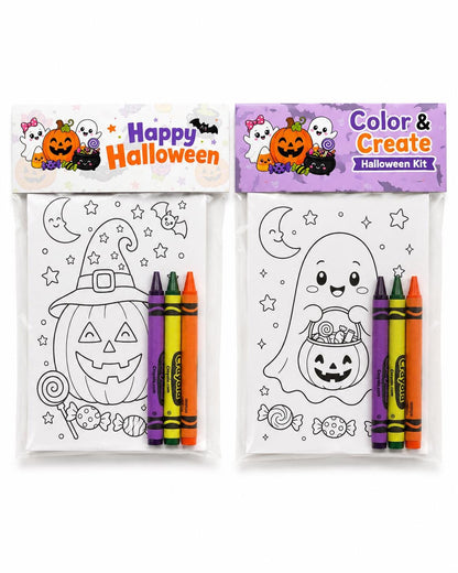 Halloween Coloring Kit for Kids | Non-Candy Classroom Party Favor